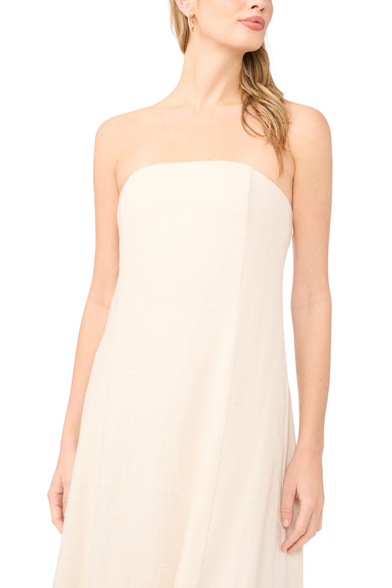 Strapless Midi Dress, Alternate, color, PEPPERCORN