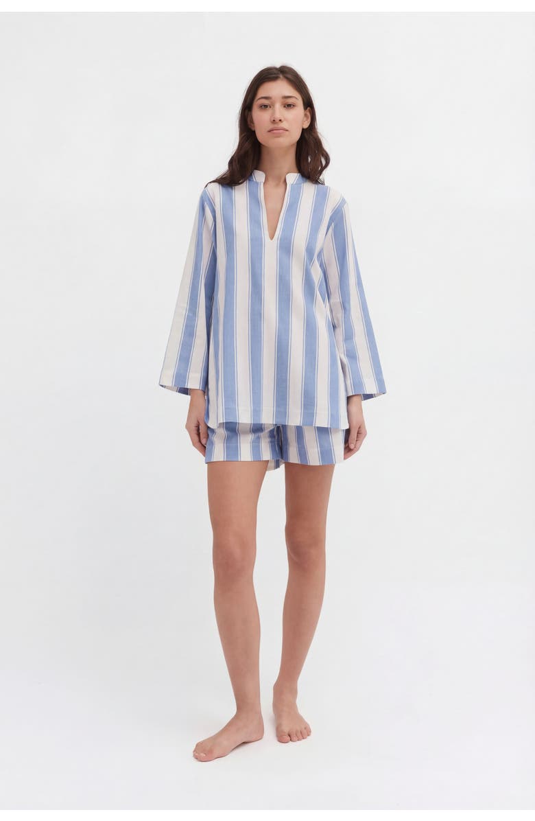 Desmond & Dempsey Boat Pajama Set, Main, color, Feluka Blue