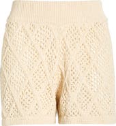 Elan Openwork Knit Cover-Up Shorts