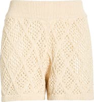 Elan Openwork Knit Cover-Up Shorts
