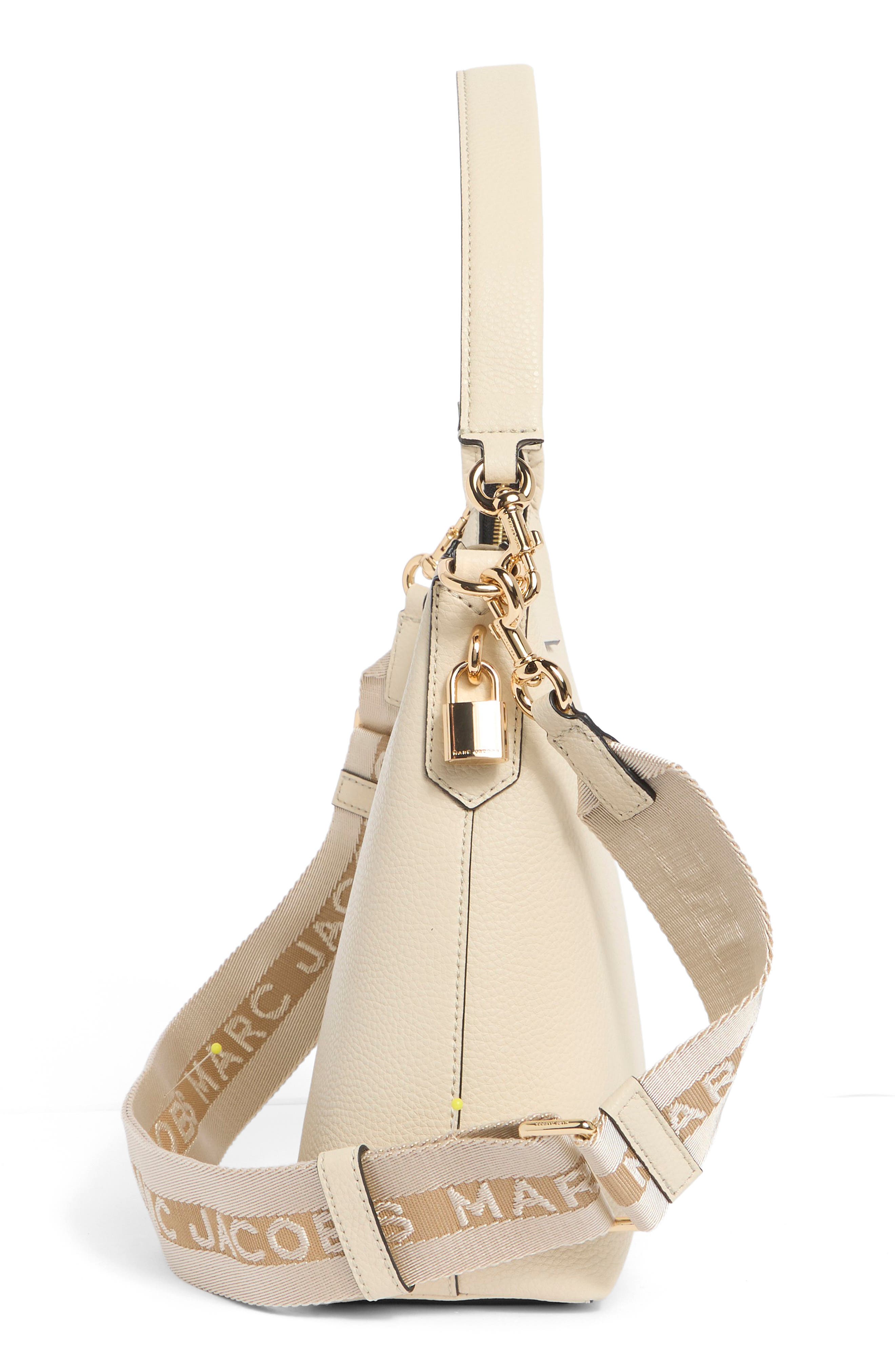 Marc Jacobs Drifter Pebbled Leather Large Hobo Bag, Alternate, color, Marshmallow