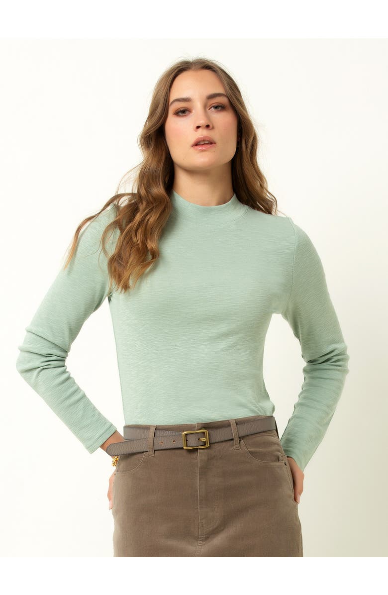 Single Stitch Long Sleeve Knit Top, Main, color, Mint Green