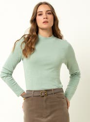 Single Stitch Long Sleeve Knit Top