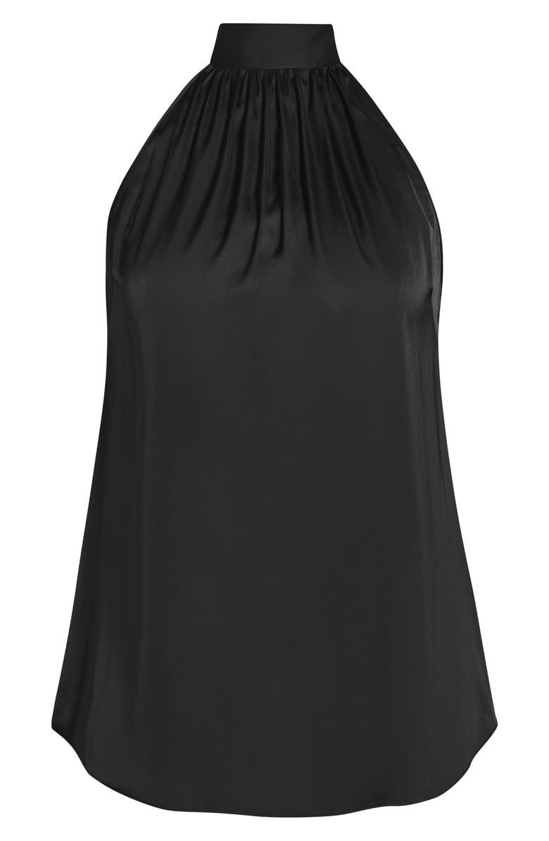 City Chic Shine Satin Halter Top, Alternate, color, 