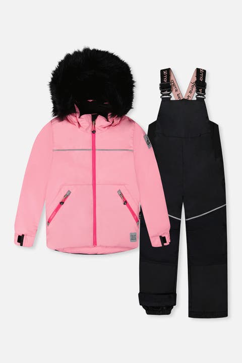 Girl Discover Fleece Jacket Snow Pants Two Piece Snowsuit