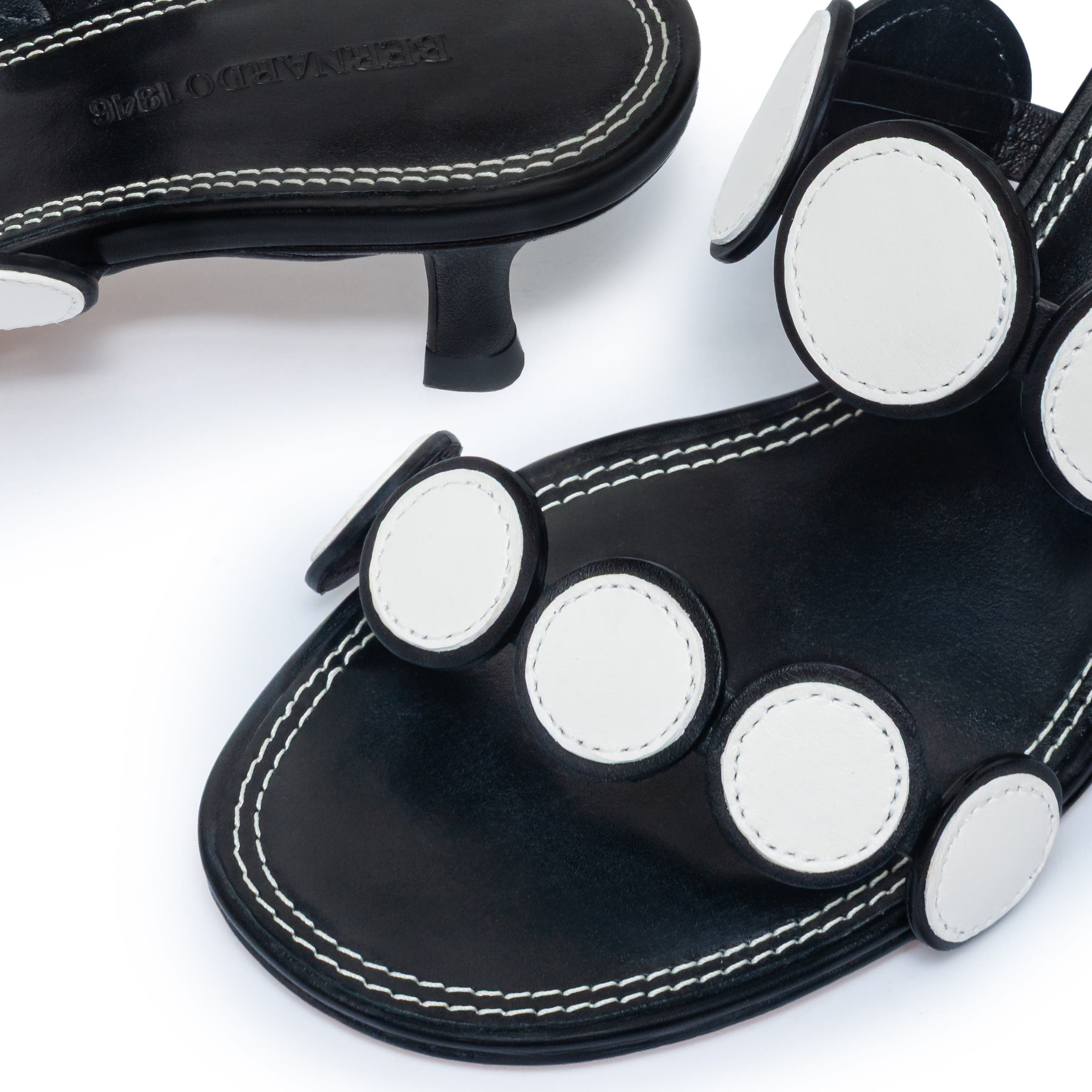 Bernardo 1946 Footwear Prya Kitten Heel Sandal, Alternate, color, Black