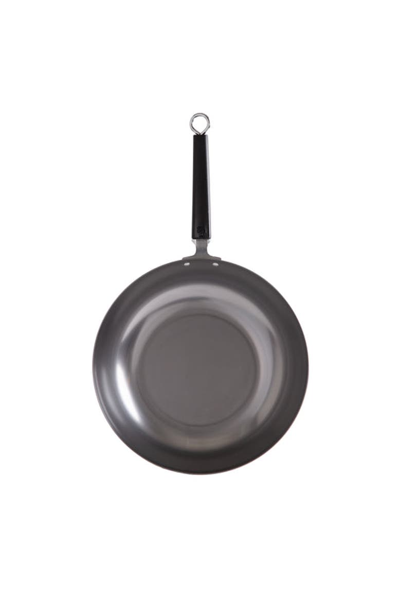 Uncoated Carbon Steel Stir Fry Pan with Phenolic Handle, 12-Inch, Alternate, color, Metallic Silver