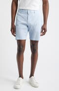 DEKE Galaxy Bermuda Flat Front Stretch Cotton Seersucker Shorts