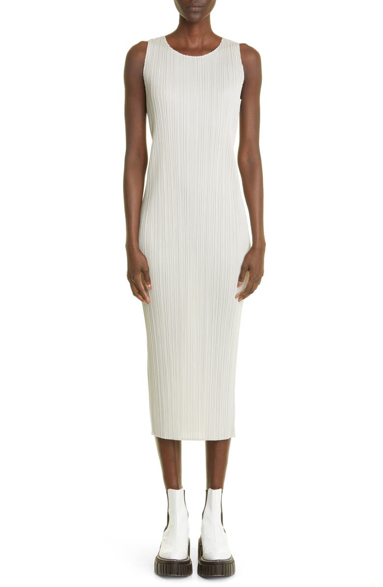 Pleats Please Issey Miyake Basics 2 Pleated Midi Dress, Main, color,