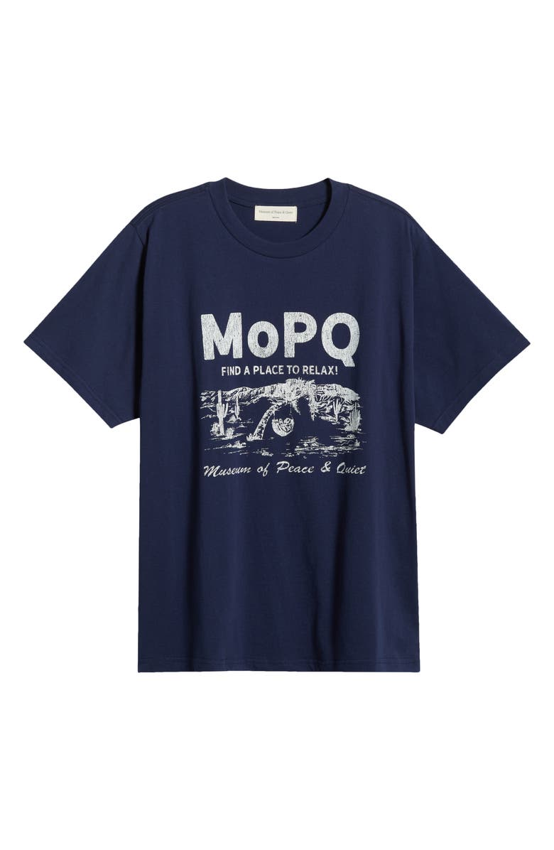 Museum of Peace & Quiet Relax Pigment Dyed Graphic T-Shirt, Alternate, color, Navy