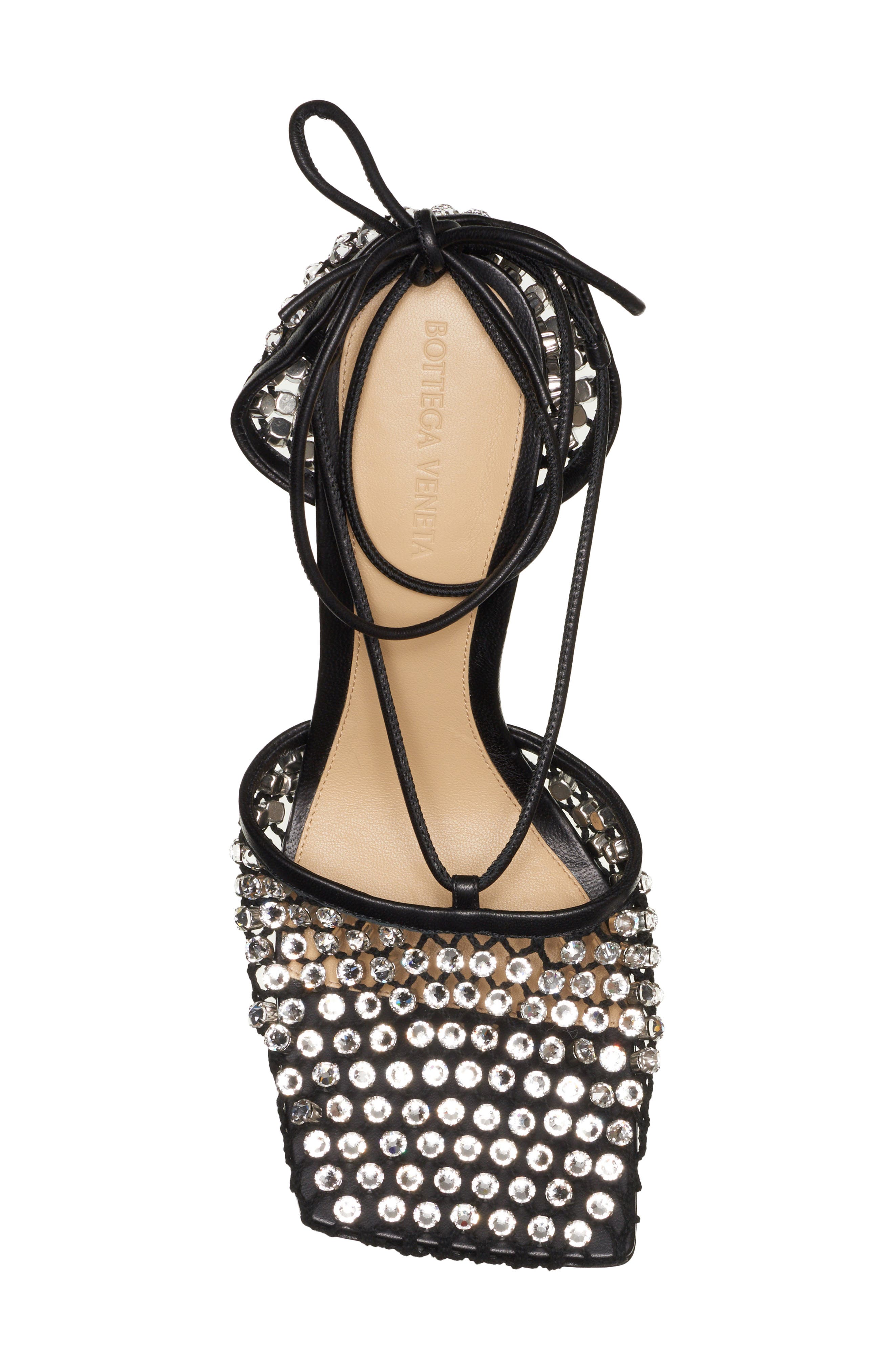 Bottega Veneta Crystal Ankle Wrap Pump, Alternate, color, 