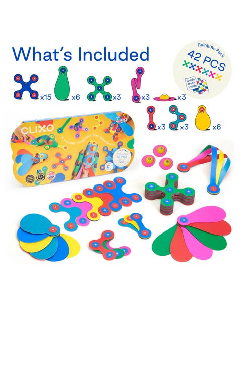 Rainbow Pack 42-Piece Magnetic Building Set