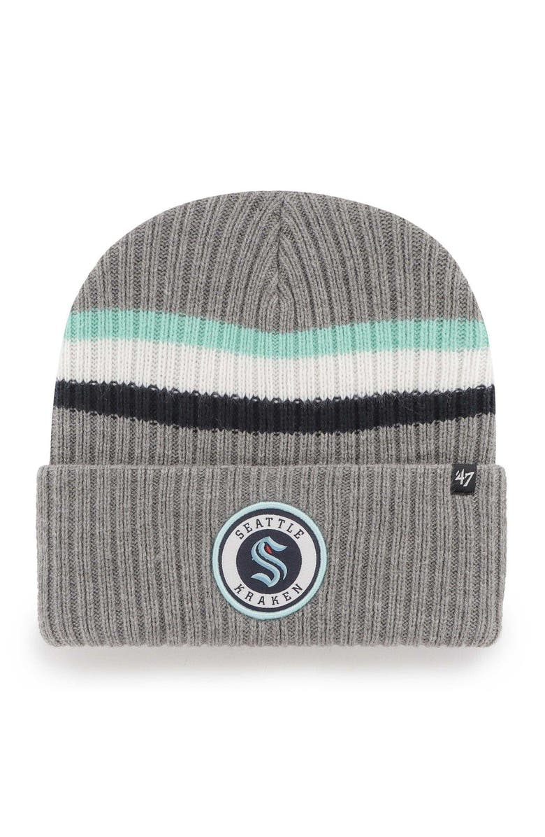 '47 Men's '47 Charcoal Seattle Kraken Highline Cuffed Knit Hat, Main, color, Charcoal