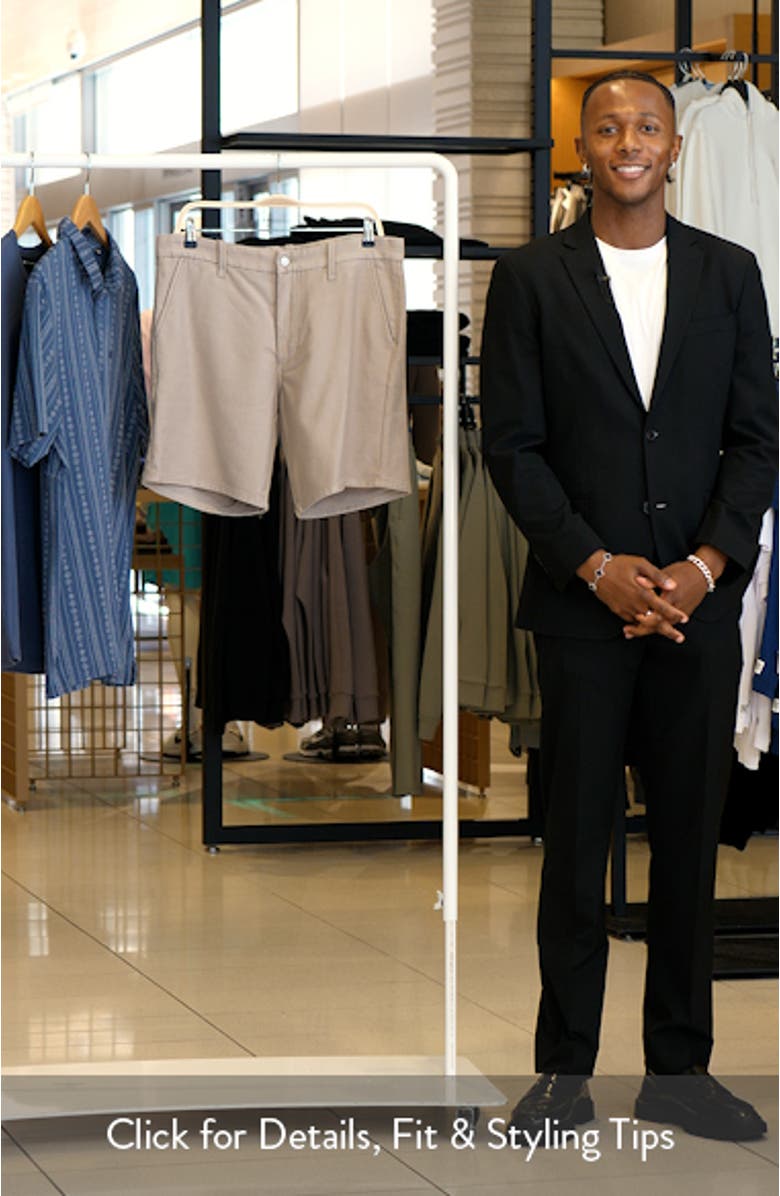 The Airsoft Slim Straight Leg Terry Chino Shorts, sales video thumbnail