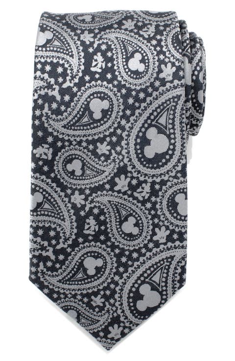 Mickey Mouse Paisley Silk Tie