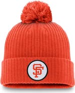 Nike Men's Nike Orange San Francisco Giants Cooperstown Collection Patch Cuffed Knit Hat with Pom