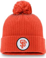 Nike Men's Nike Orange San Francisco Giants Cooperstown Collection Patch Cuffed Knit Hat with Pom