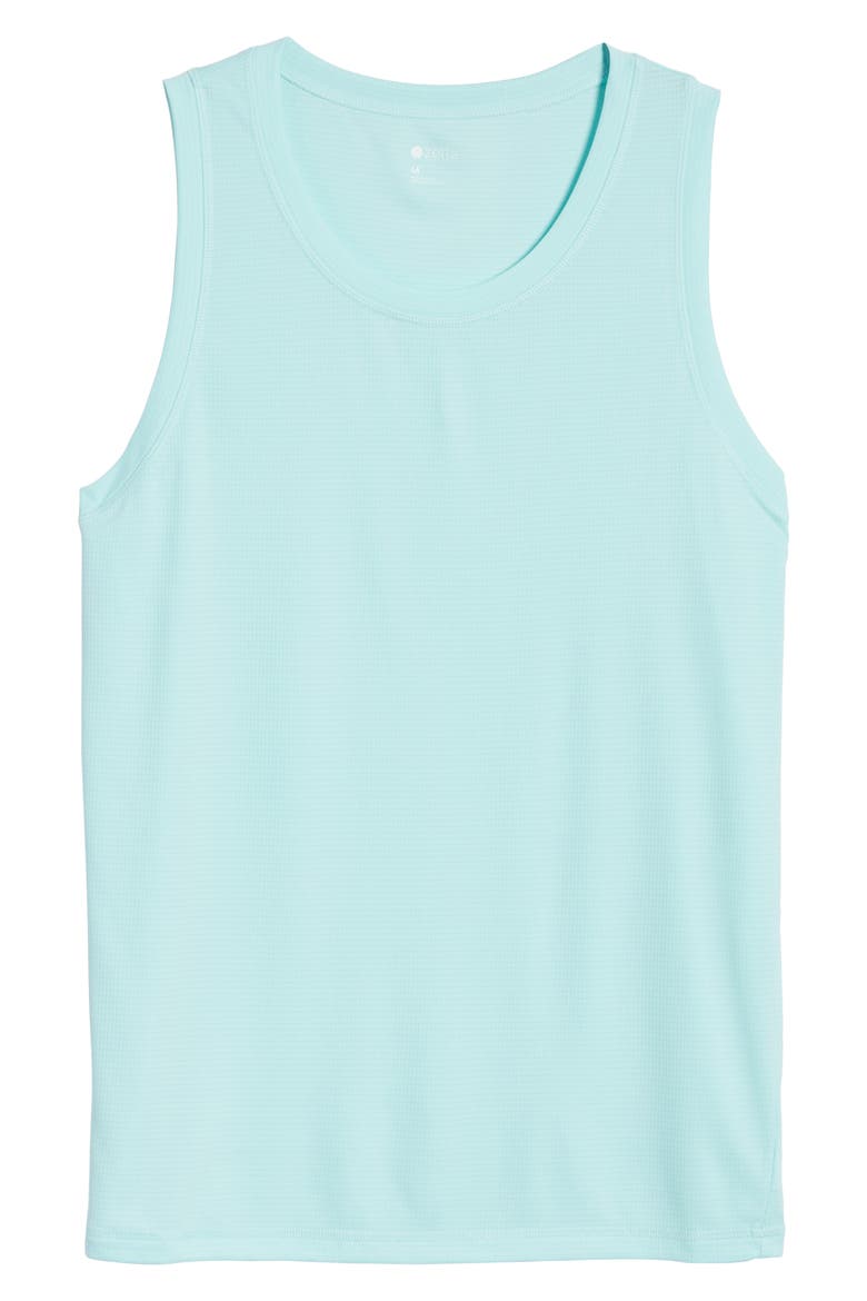Silver Tech Tank Top, Alternate, color, TEAL TINT
