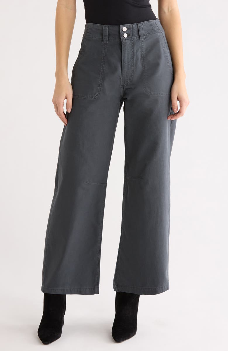 PAIGE Arellia High Waist Barrel Jeans, Main, color, Vintage Dark Cobblestone