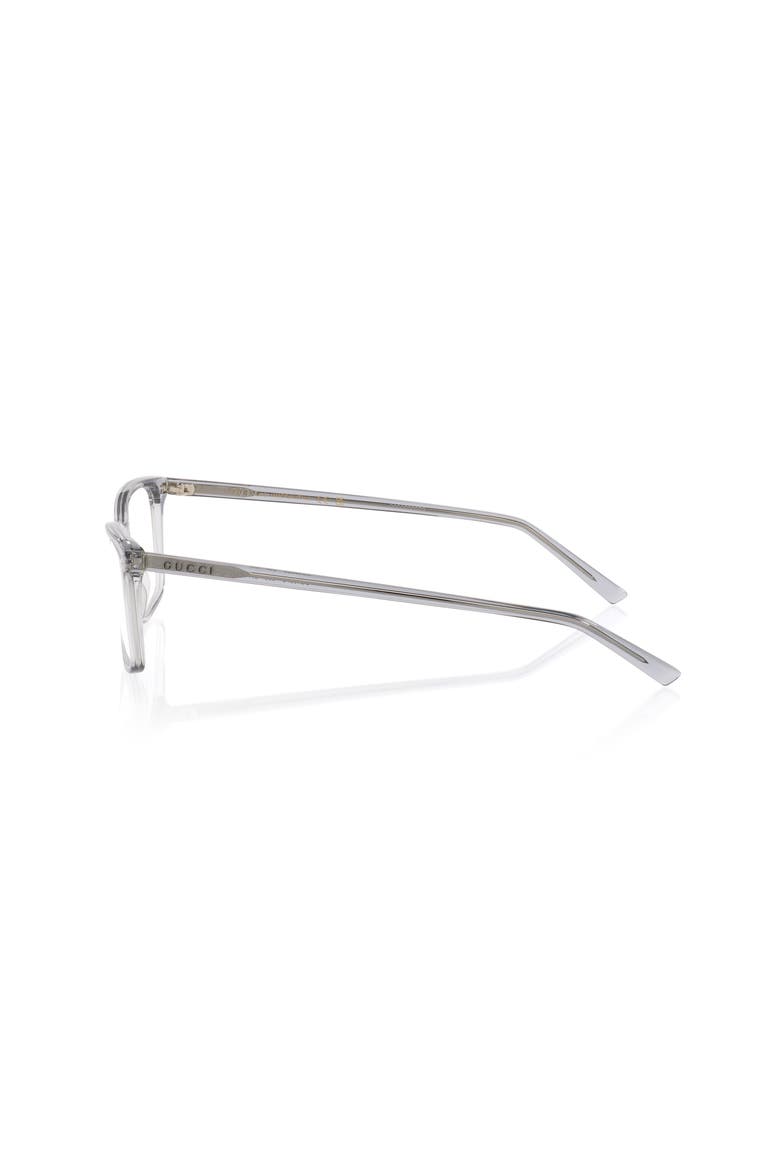 57mm Rectangle optical glasses, Alternate, color, Silver