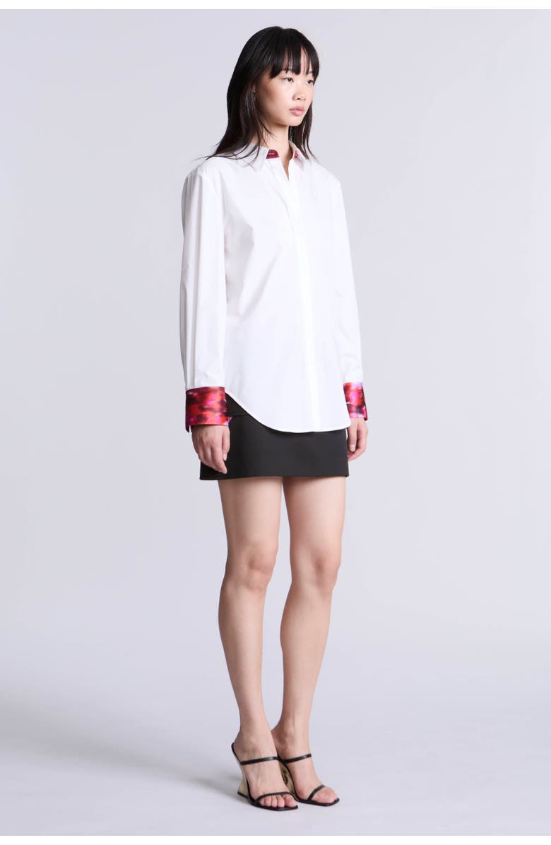 BCBGMAXAZRIA Oversize Shirt, Alternate, color, White