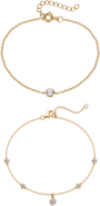 BY ADINA EDEN CZ Bezels Bracelet Combo Set