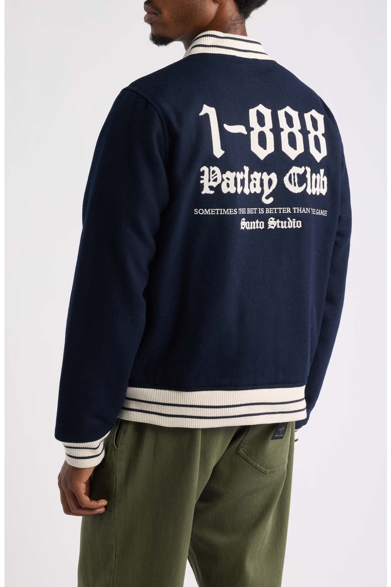 Parley Varsity Jacket, Alternate, color, NAVY
