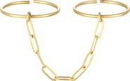 Adornia 18k Gold Plated Chain Double Ring