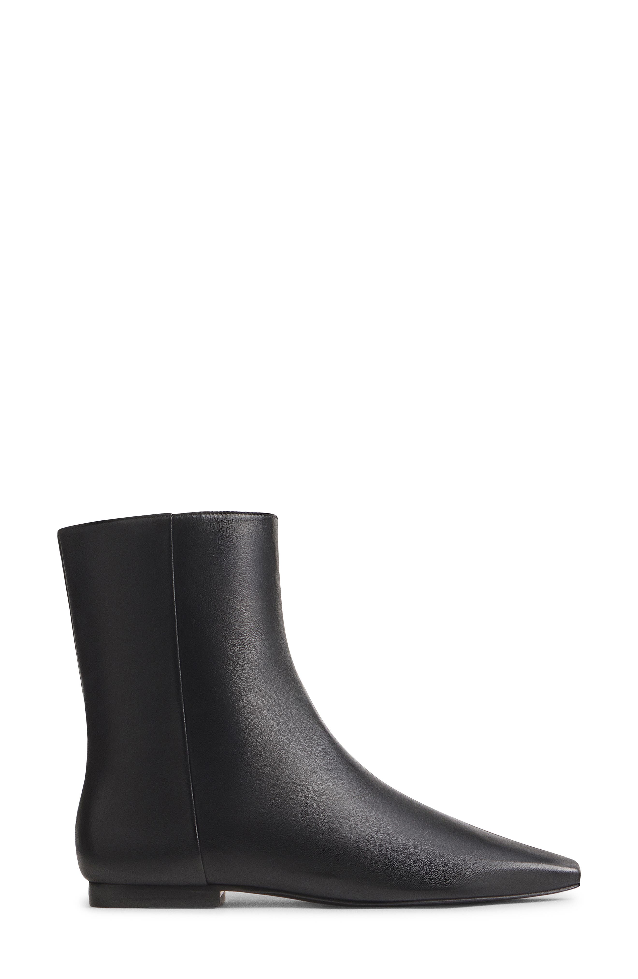 Remy Leather Flat Ankle Bootie, Alternate, color, BLACK LEATHER