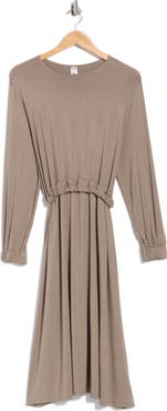 GO COUTURE Long Sleeve Blouson Dress