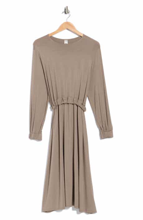 GO COUTURE Long Sleeve Blouson Dress