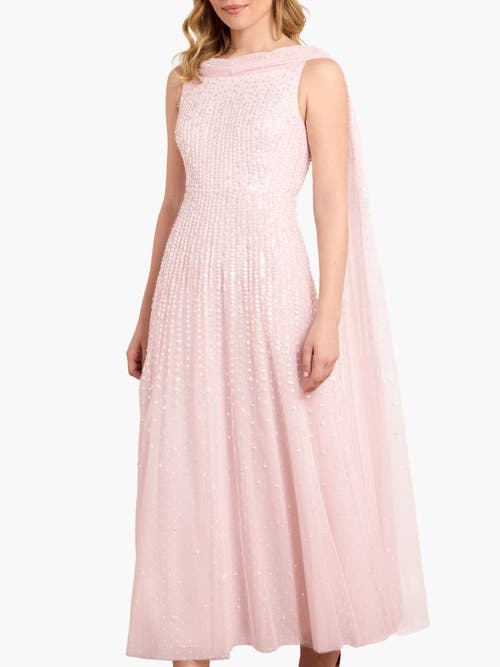 Needle & Thread Moonlight Sequin Ankle Gown In Shell