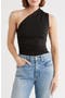 Ruched One-Shoulder Top