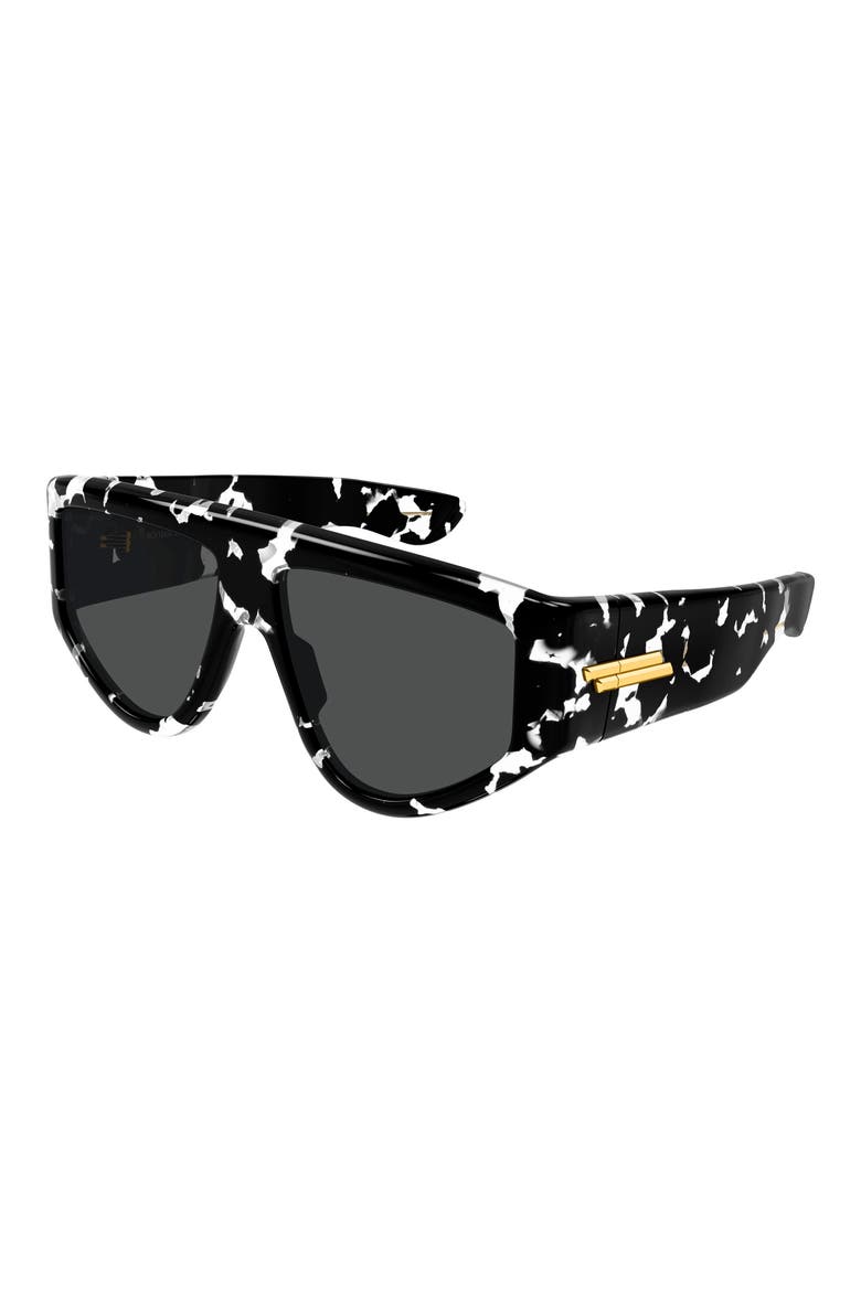 59mm Polarized Gradient Shield Sunglasses, Alternate, color, SHINY SPOTTED BLACK MURANO