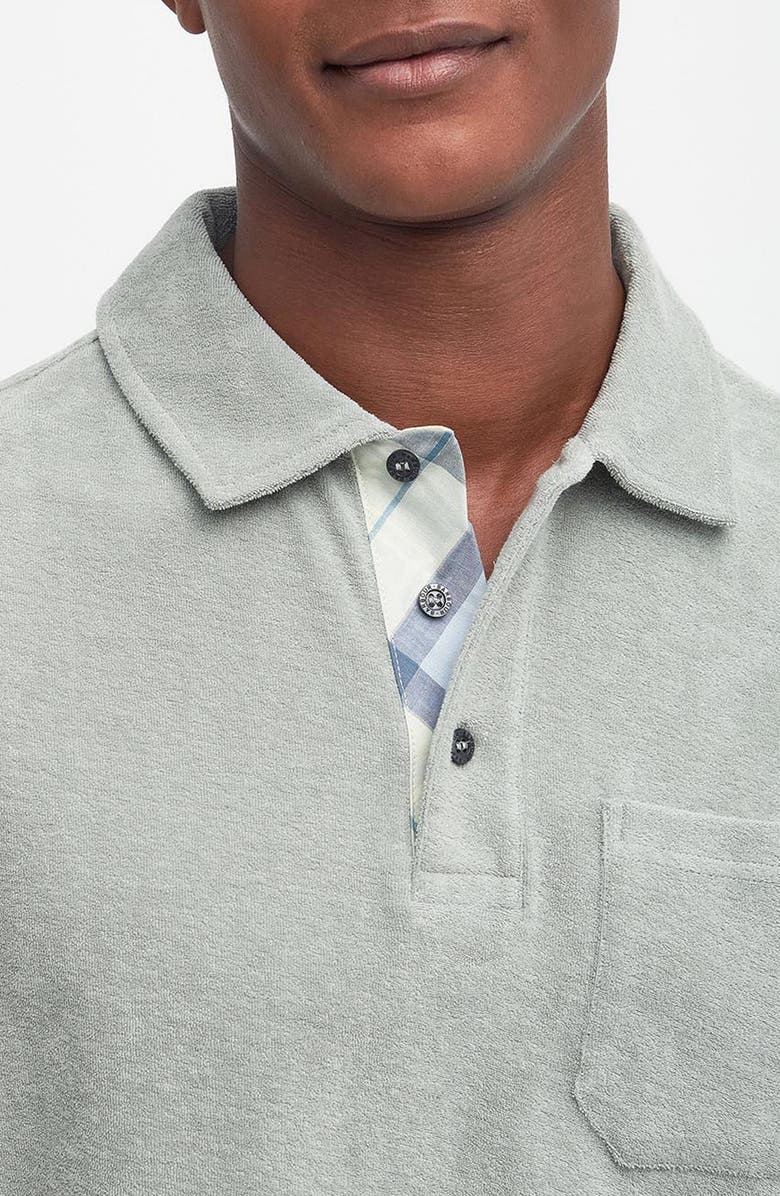 Barbour Cowes Terry Polo, Alternate, color, Forest Fog