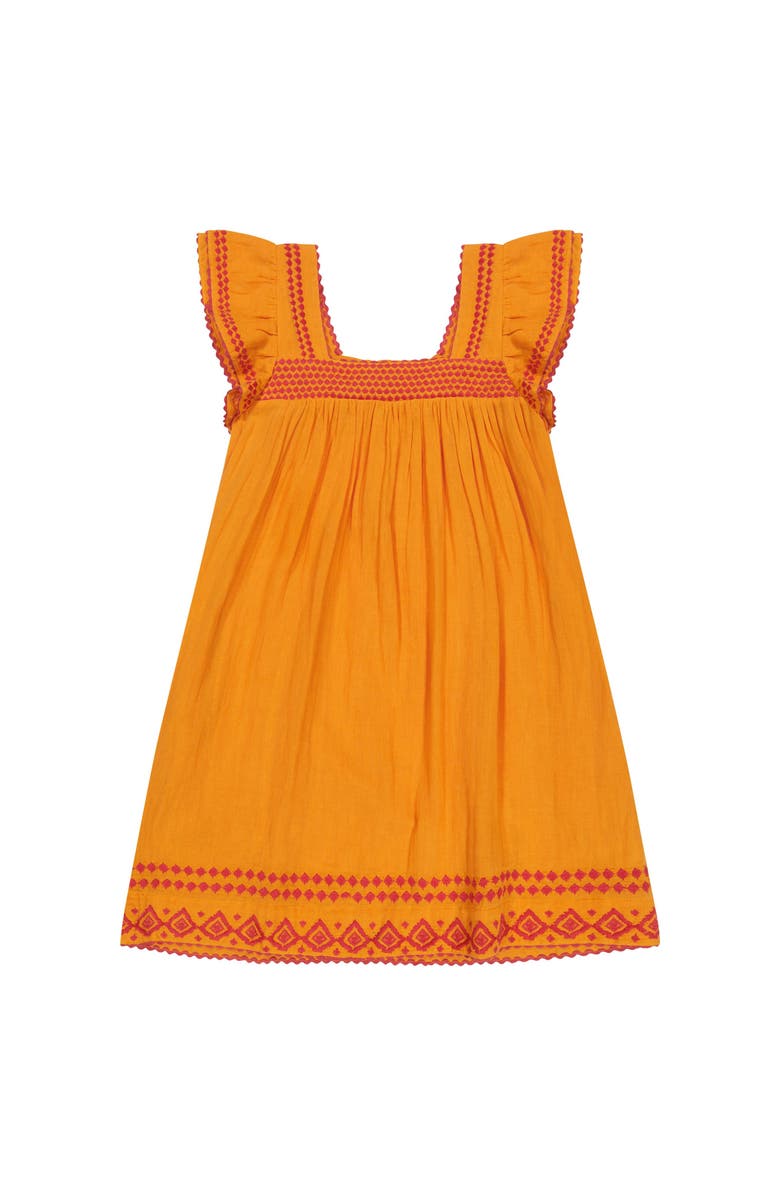 Mer St. Barth Mini Sandrine Women's Dress Sunkist Embroidery, Main, color, 