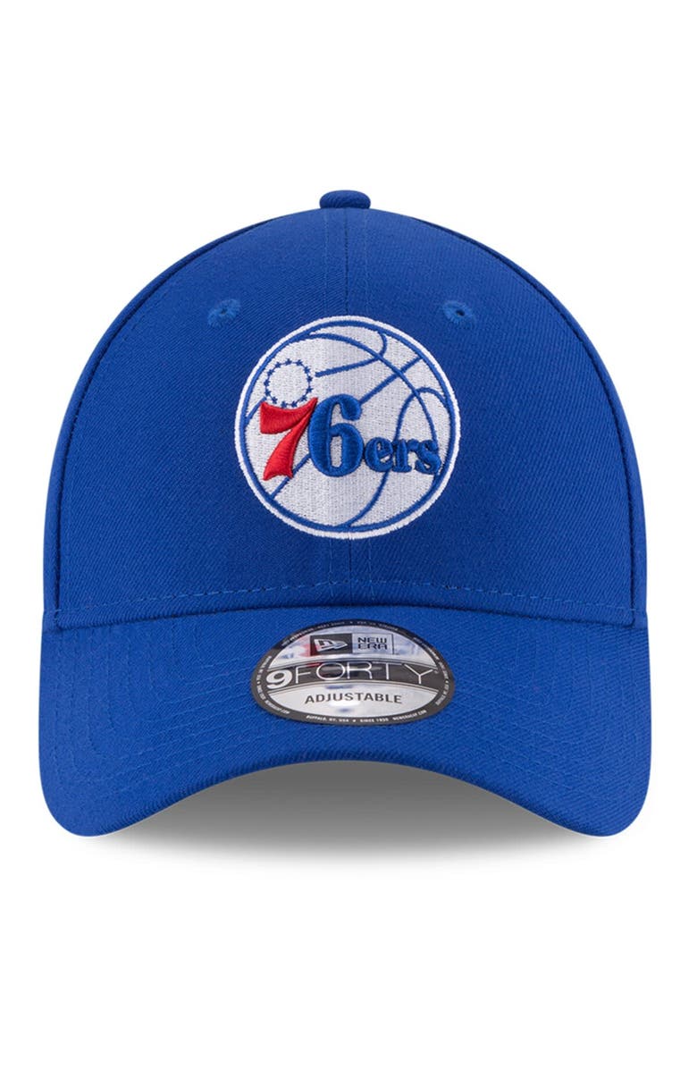 New Era Men
s New Era Royal Philadelphia 76ers Official Team Color 9FORTY Adjustable Hat, Alternate, color, 