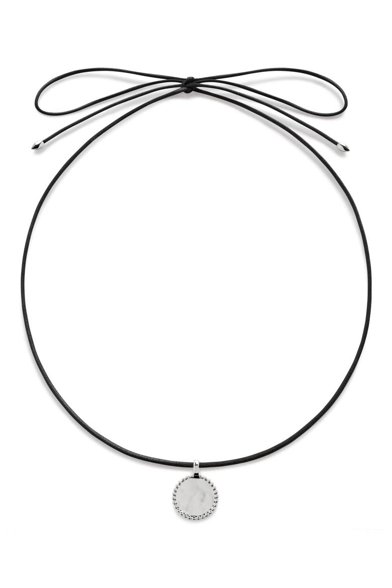 Deia Pendant Cord Necklace, Main, color, STERLING SILVER