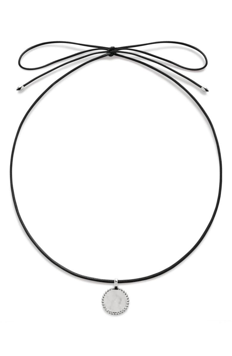 Monica Vinader Deia Pendant Cord Necklace, Main, color, Sterling Silver