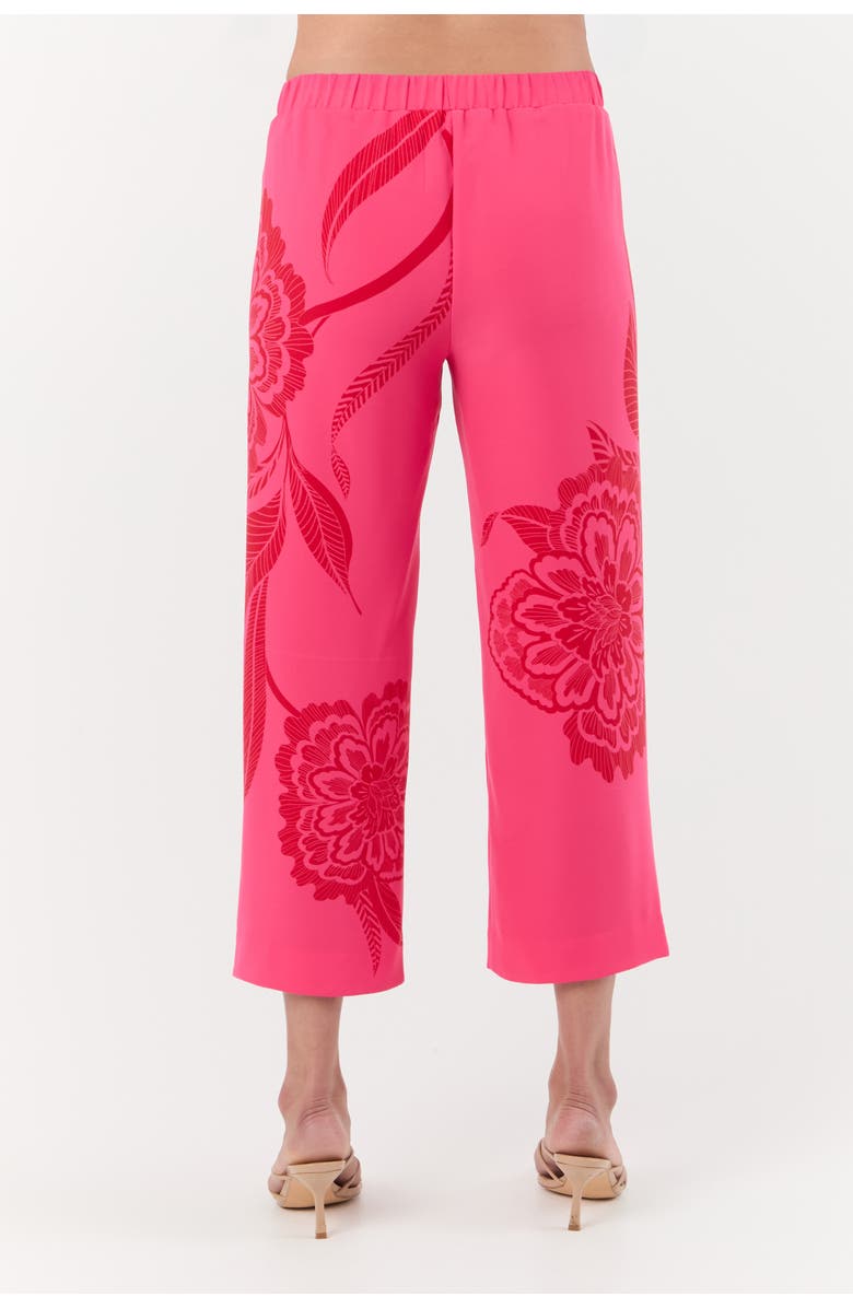 Trina Turk Statue Pull On Cropped Pant, Alternate, color, Rosewater/Reina Red