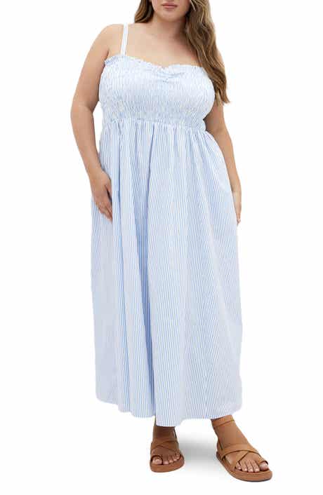 City Chic Vacation Stripe Sleeveless Maxi Dress