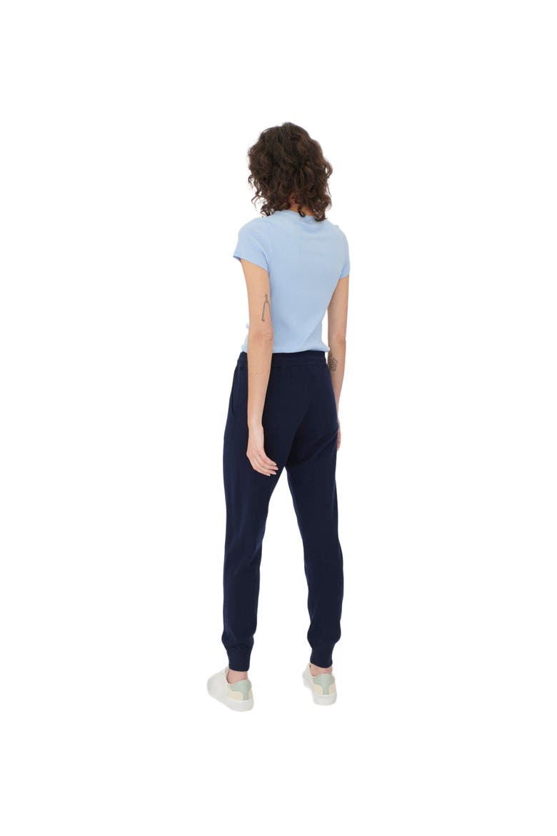 Cuffed Cashmere Jogger, Alternate, color, navy