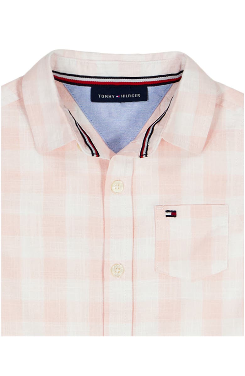 Tommy Hilfiger Short Sleeve Button-Up & Shorts Set, Alternate, color, Blue