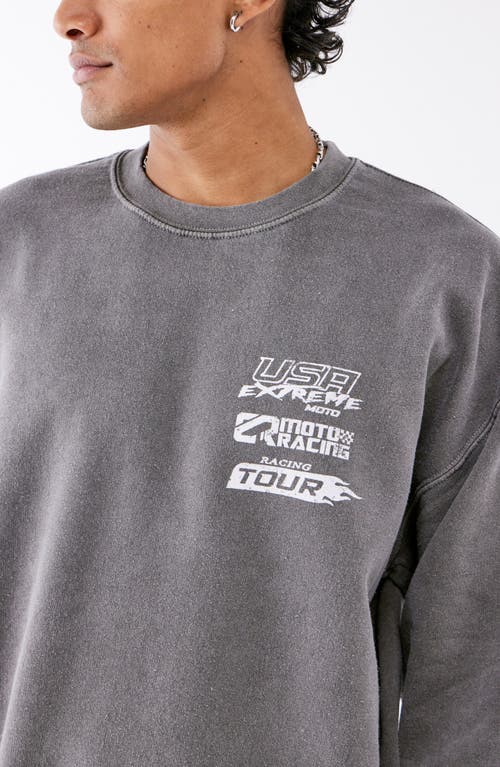 Shop Bdg Urban Outfitters San Diego Moto Sweatshirt In Washed Black