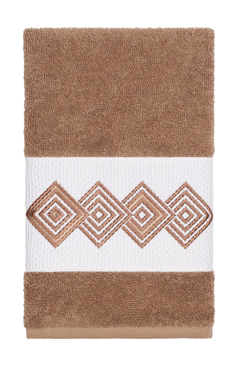 Linum Home Textiles Noah 3-Piece Embellished Towel Set - Latte, Alternate, color, Latte