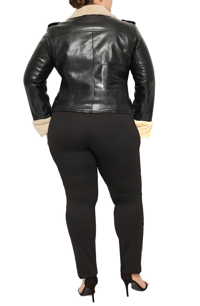 AS by DF Sydney Recycled Leather Jacket, Alternate, color, Black