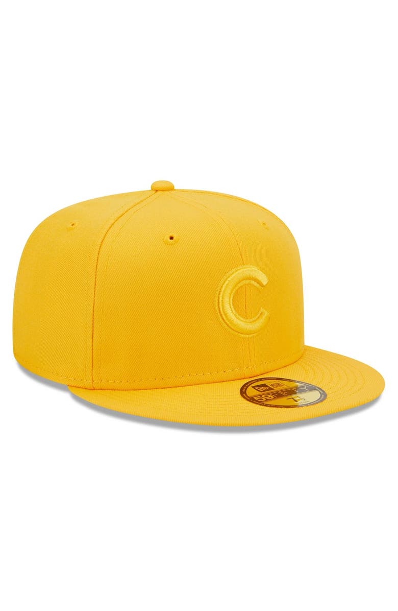 New Era Men's New Era Gold Chicago Cubs Tonal 59FIFTY Fitted Hat, Alternate, color, 