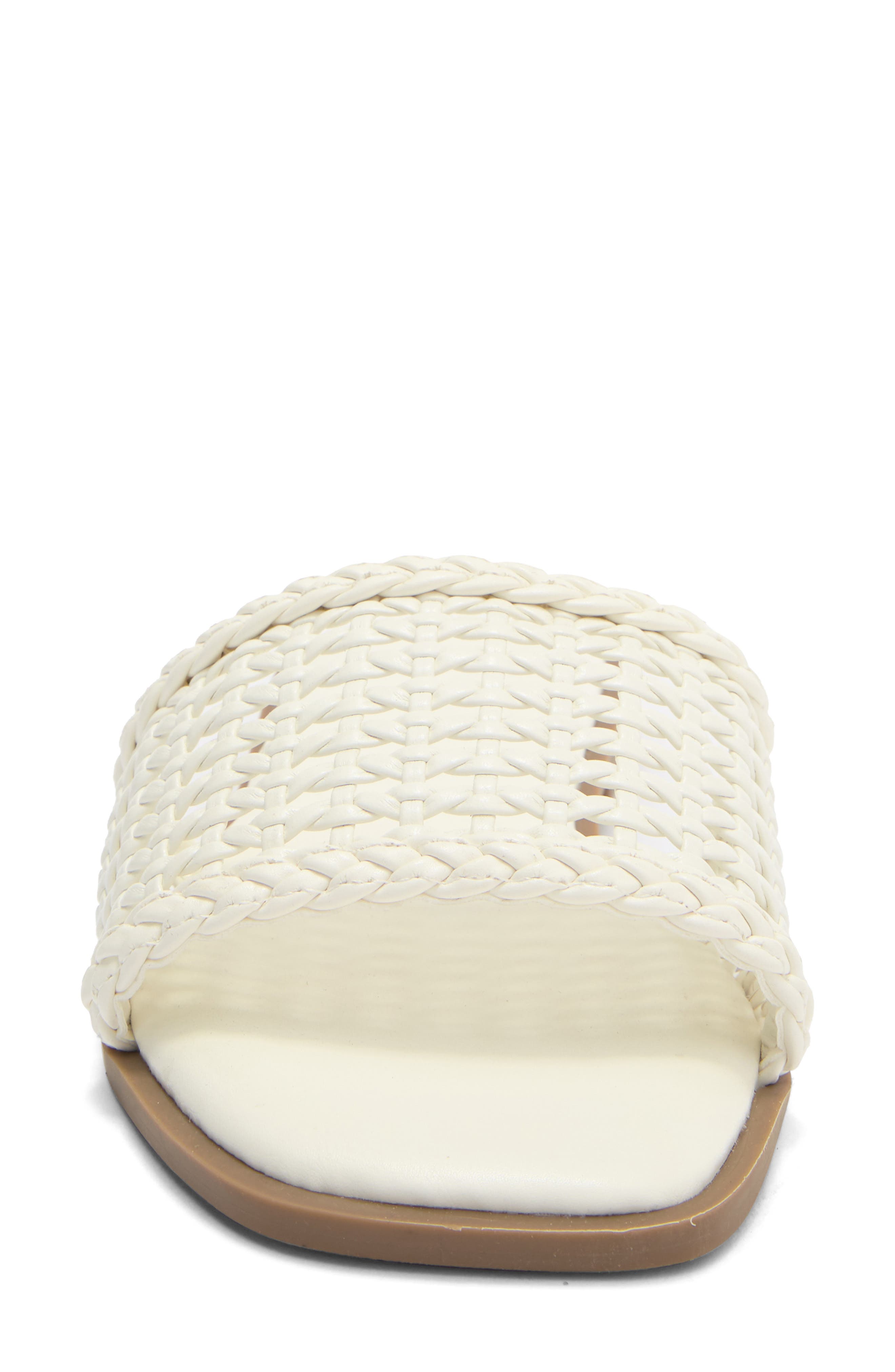 Sola Woven Slide Sandal, Alternate, color, WHITE