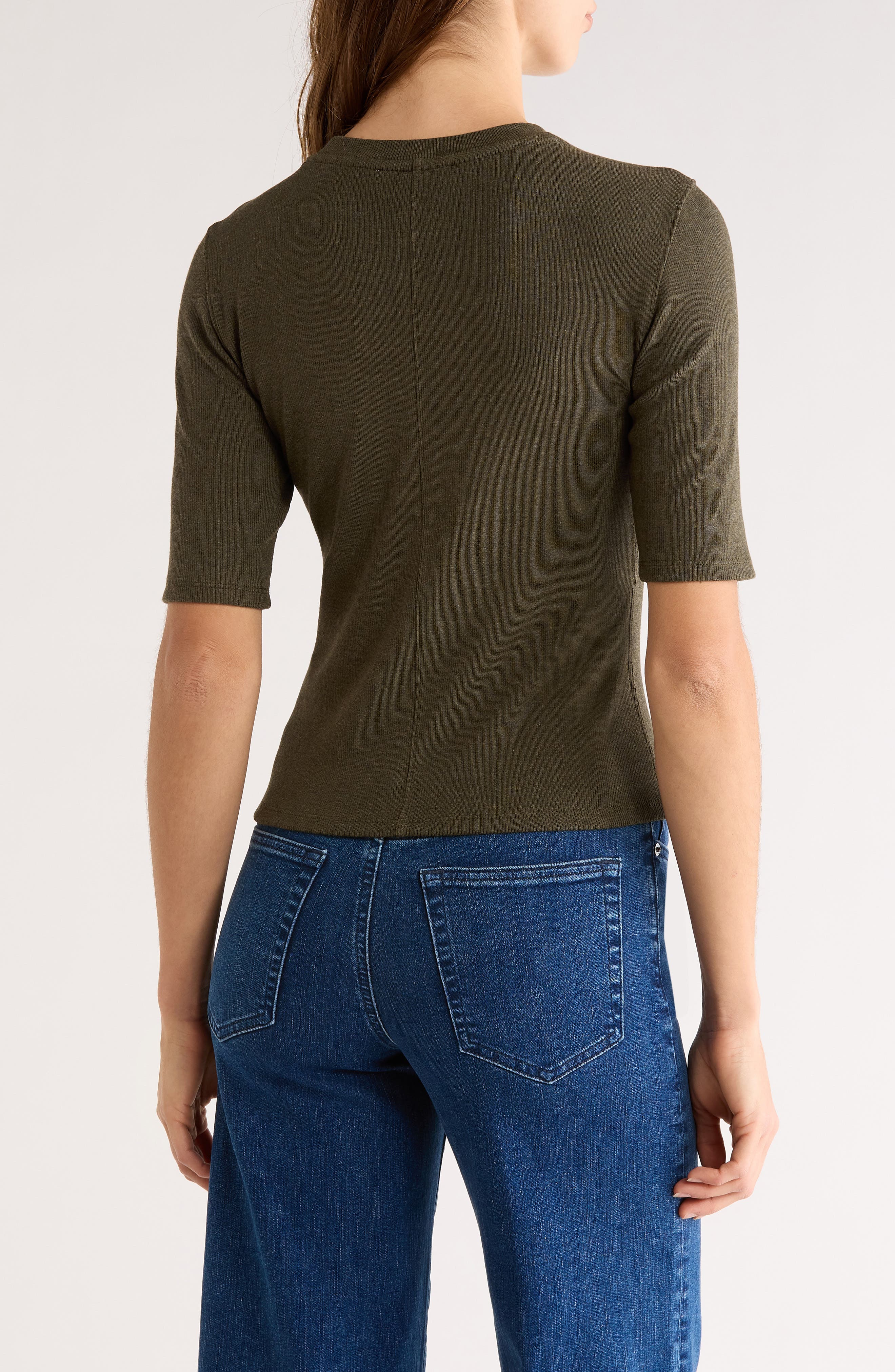 The Heather Stretch Modal Rib Top - image 4