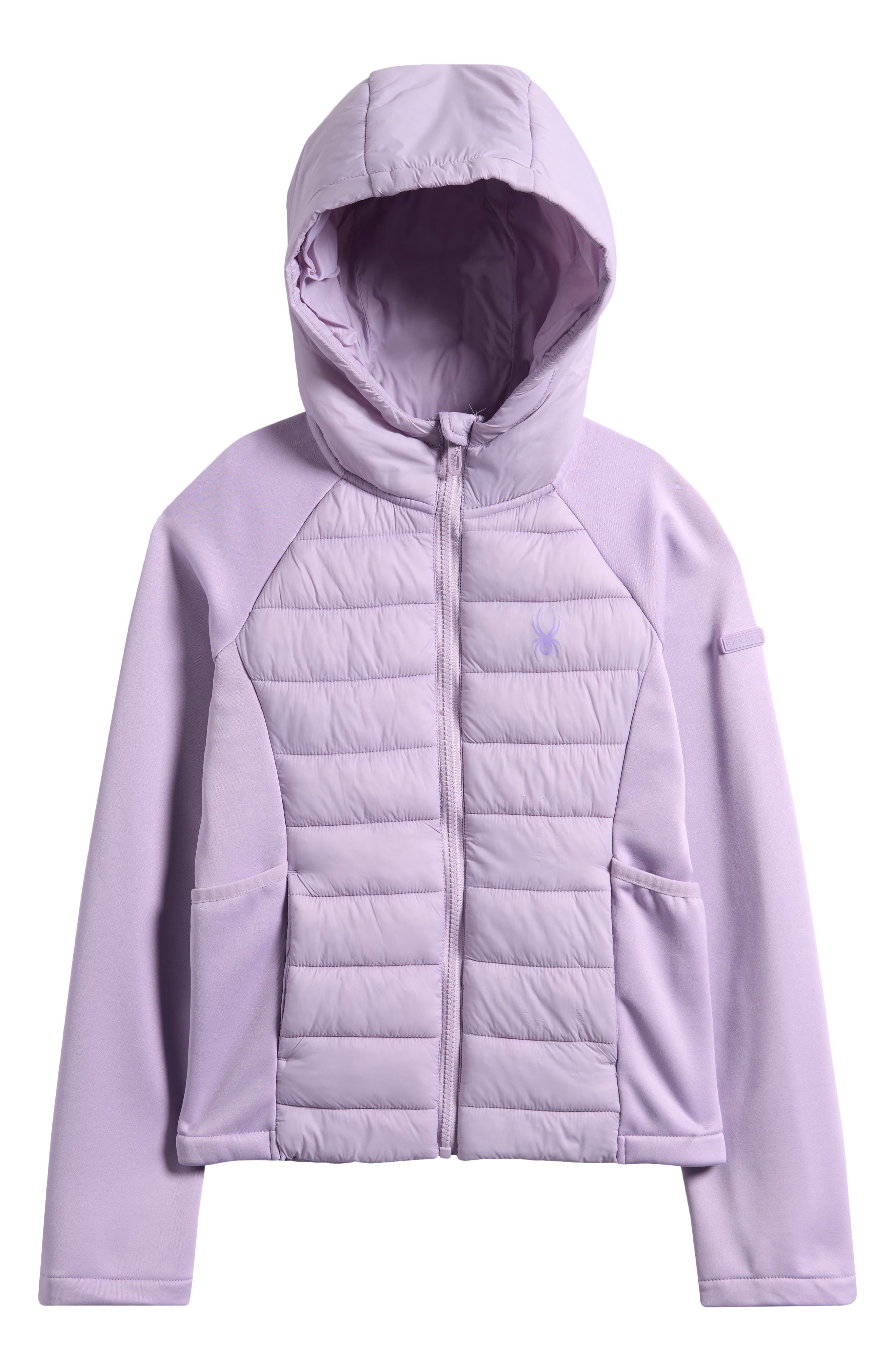 Spyder Kids' Hooded Mixed Media Jacket